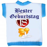 T-Shirt auf Flasche mit 18